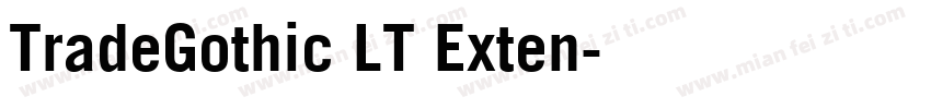 TradeGothic LT Exten字体转换